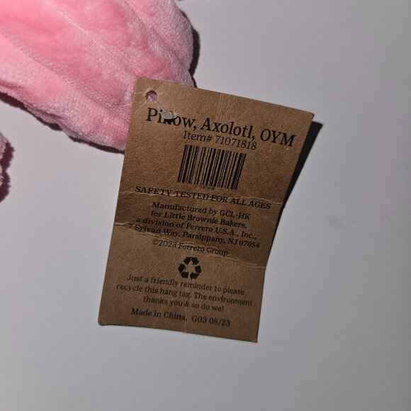 Pink Winking Axolotl Plush Pillow Toy Decor Own Your Magic Little Brownie OYM - Picture 8 of 10